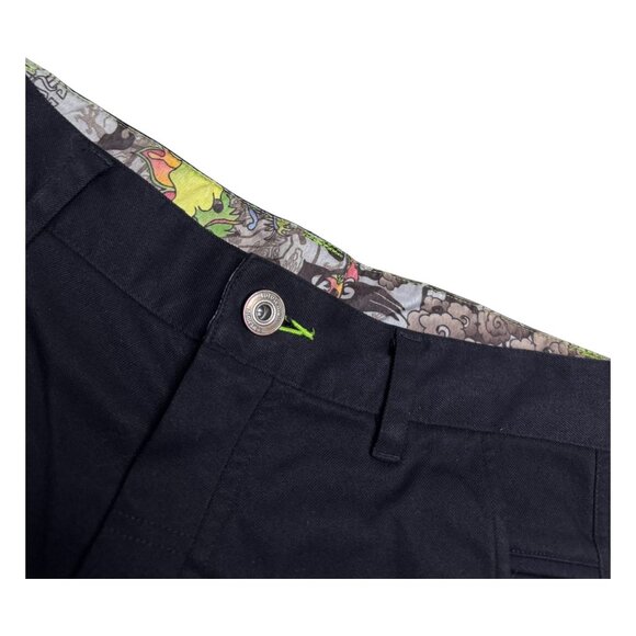 LULULEMON Vintage Y2K Chino Casual Long Black Summer Activewear Shorts Mens 30" - Picture 3 of 7